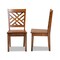 Baxton Studio Caron Modern and Contemporary Transitional Walnut Brown Finished Wood 2-Piece Dining Chair Set 180-11431-Zoro - alternate 4